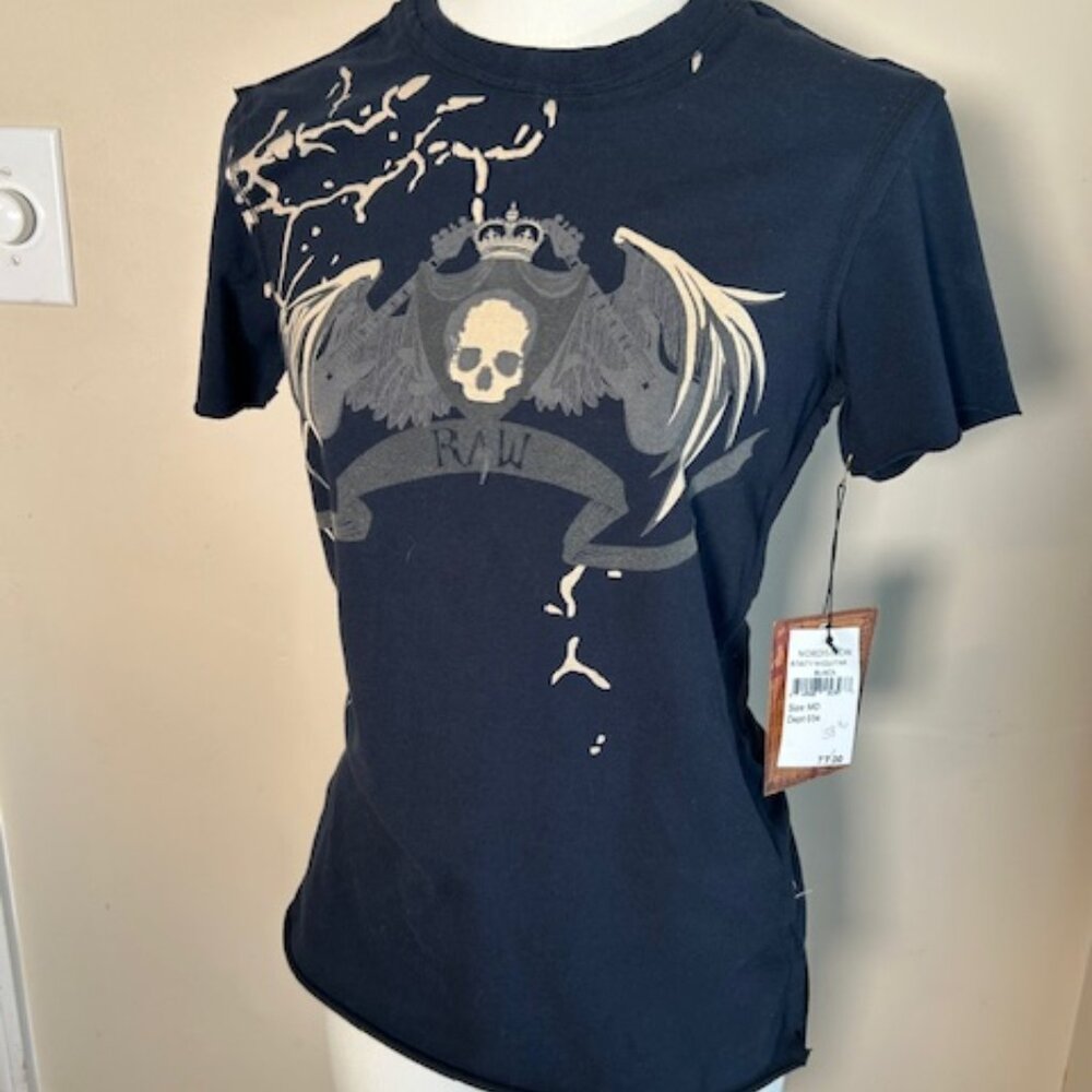 Raw 7 Guitar Black T-Shirt Medium